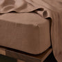 Ravello Linen Fitted Sheet - Biscuit / Queen
