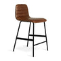 Lecture Leather Bar Stool - Saddle Brown