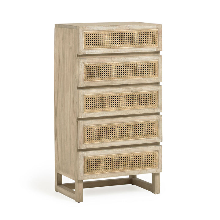 Rexit Rattan Chest of 5 Drawers