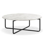 Clarina Round Marble Coffee Table - Black