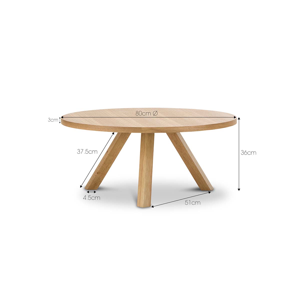 Round chunky coffee deals table