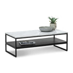 Zara Marble Rectangular Shelf Coffee Table