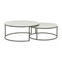 Elle Round Marble Nest Coffee Table - Black