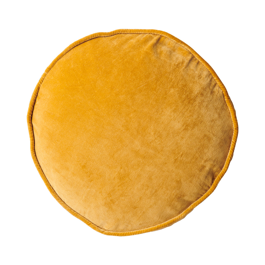 Pecan Velvet Pea Cushion Life Interiors