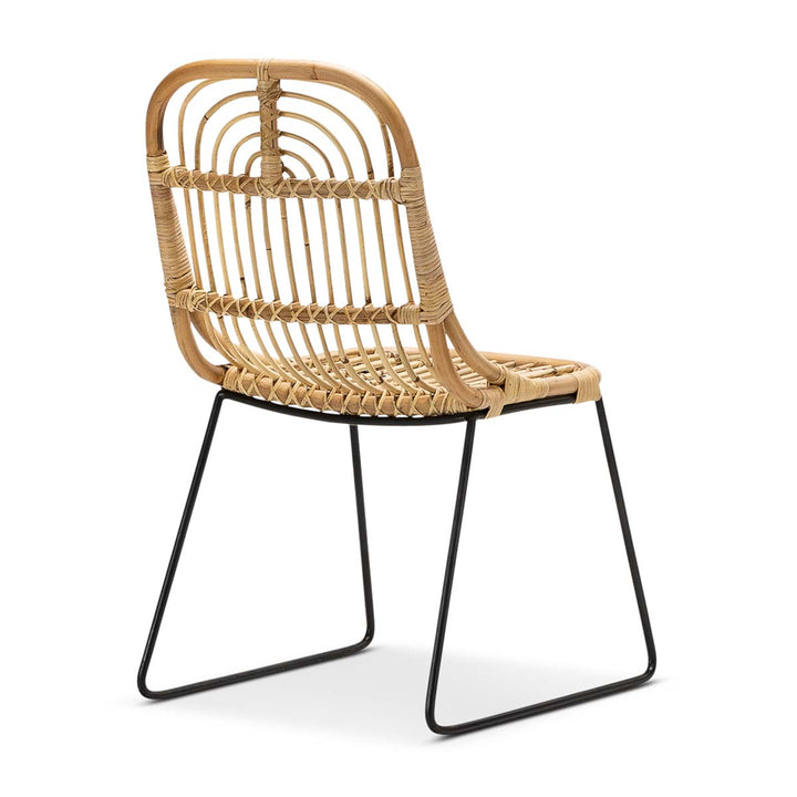 Sleigh Rattan Dining Chair (Set of 2)