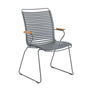 Click Outdoor Dining Chair with Armrest - Dark Grey
