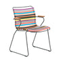 Click Outdoor Dining Chair with Armrest - Multicolour