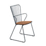 Paon Outdoor Dining Chair - Bamboo / Black
