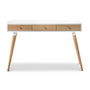 Reese 3 Drawer Desk - Oak / White