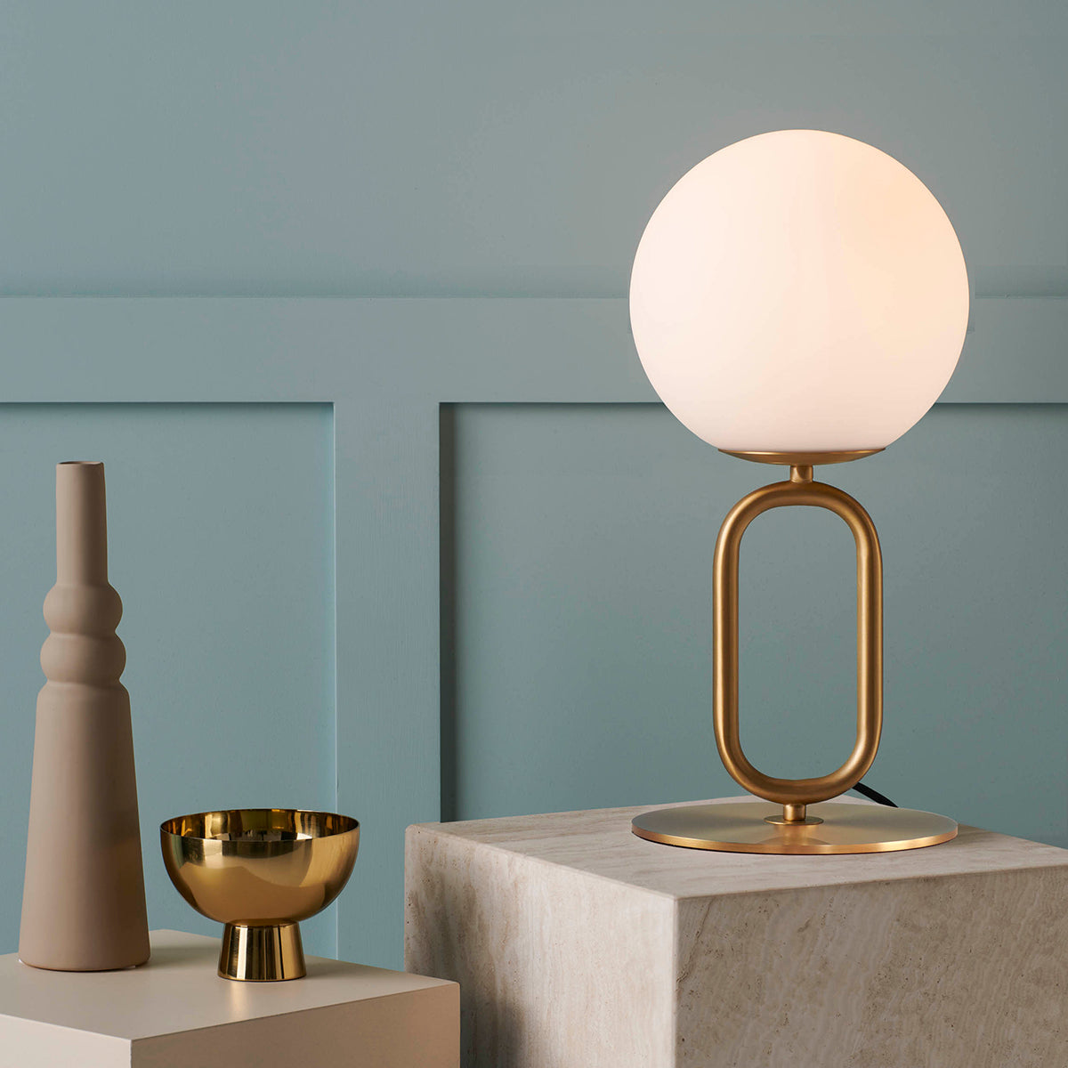 Gold ball deals table lamp