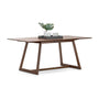 Cross Rectangular Dining Table (180cm) - Walnut