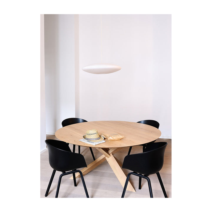 Circle Round Dining Table (Oak, 163cm)
