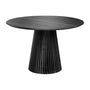 Jeanette Round Dining Table - Black / 120cm