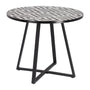 Tella Geometric Alfresco Cafe Table - Black / 90cm