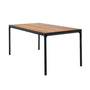 Four Rectangular Outdoor Table - Bamboo / Black / 160cm