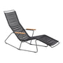 Click Sunlounger with Armrest - Black