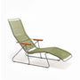 Click Sunlounger with Armrest - Olive Green