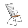 Paon Outdoor Lounge Chair - Bamboo / Black