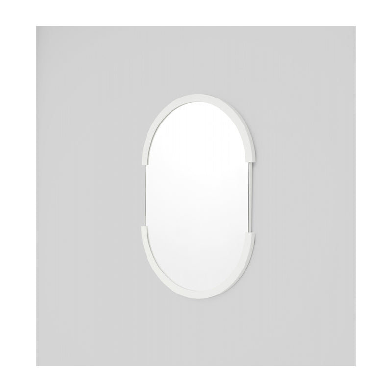 Dawn Oval Mirror (Bright White)