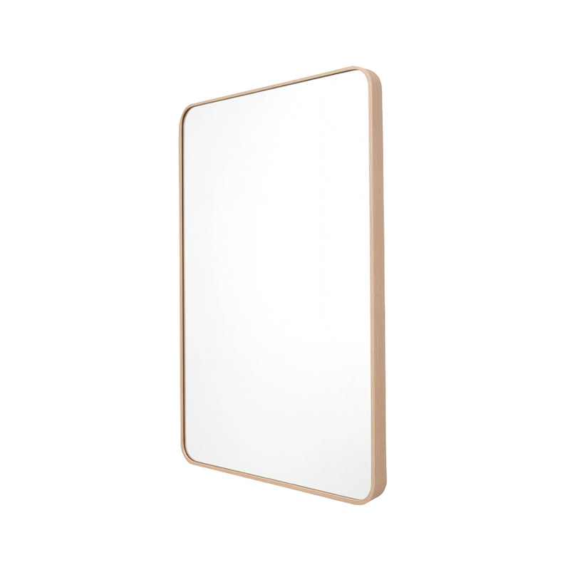 Simplicity Curve Rectangle Mirror (Oak)