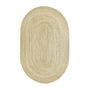 Amber Braided Oval Jute Rug - Natural / 1.6 x 2.3m
