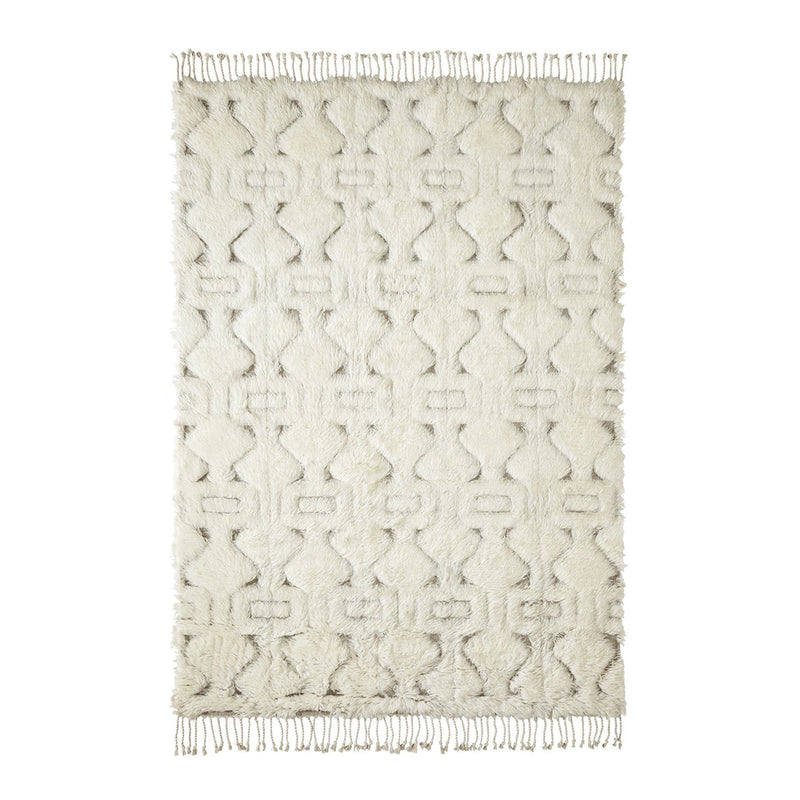 Camilla Tribal Pattern Berber Wool Shag Rug