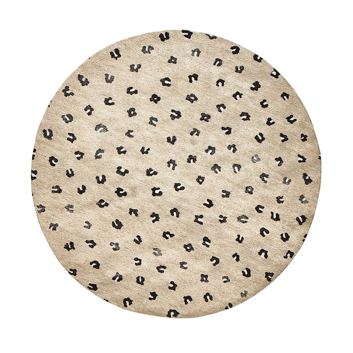 Candice Round Leopard Animal Print Rug