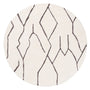 Tahlee Round Tribal Shag Rug - Cream / Charcoal / 1.6m Diameter