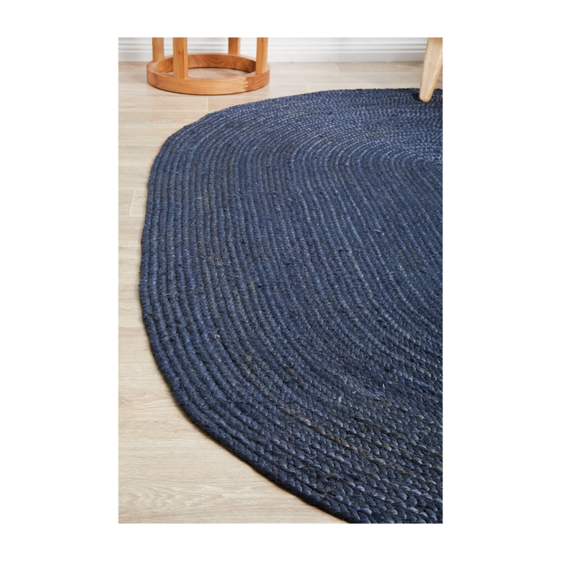 Bondi Oval Rug (Navy)