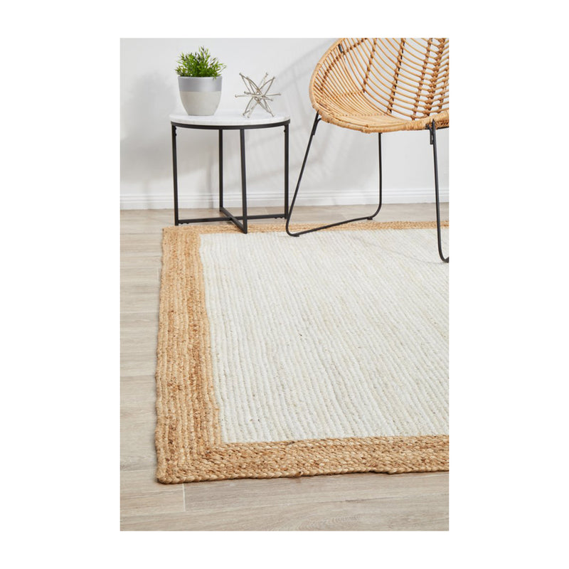 Noosa 333 Rug (White, Natural)