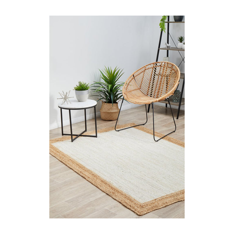 Noosa 333 Rug (White, Natural)