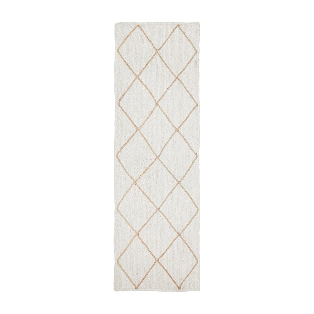 Noosa 222 Runner Rug (White) – Life Interiors