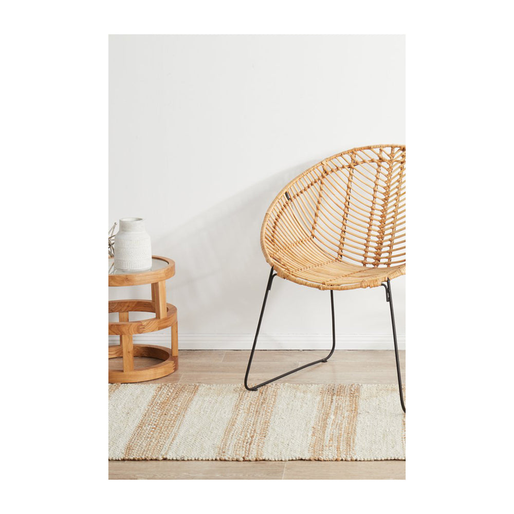 Noosa 555 Runner Rug (Natural, White)