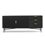 Marco Modern Ripple Sideboard - Black Oak