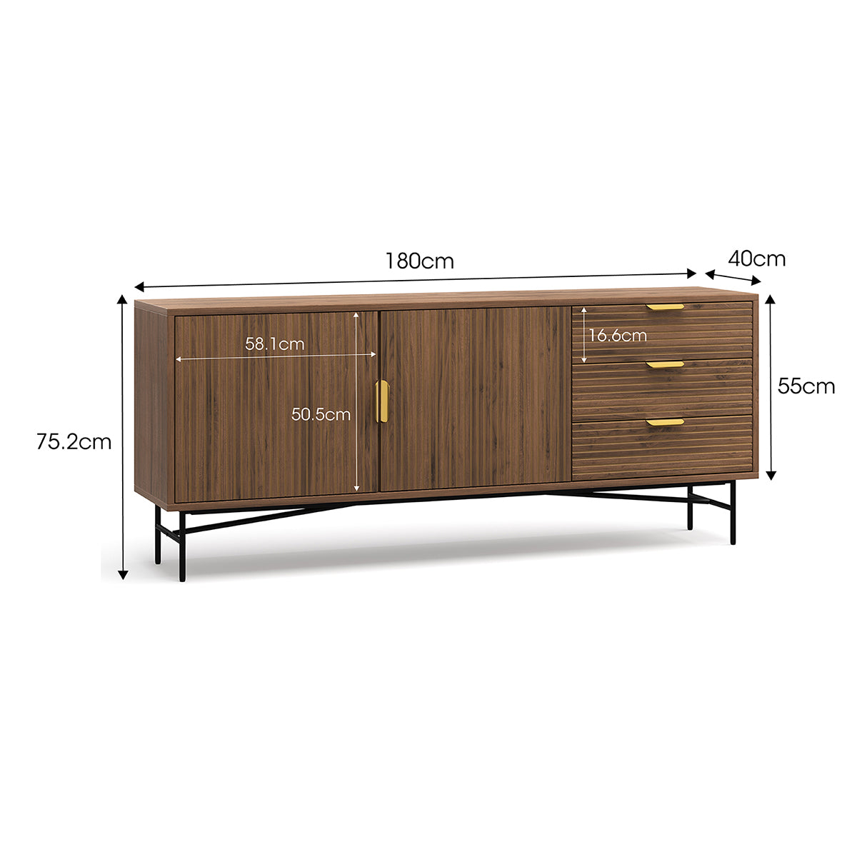 Marco Modern Ripple Sideboard – Life Interiors