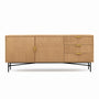 Marco Modern Ripple Sideboard - Natural Oak