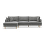 Byron Fabric Modular Sofa & Left Hand Chaise - Anthracite