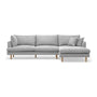 Byron Fabric Modular Sofa & Right Hand Chaise - Dove Grey