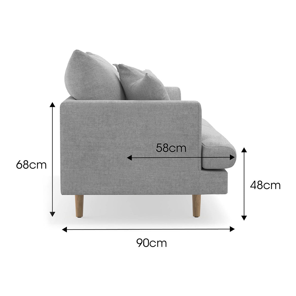 Byron Fabric 3 Seater Sofa Life Interiors