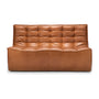 N701 2 Seater Leather Sofa - Old Saddle