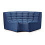 N701 Round Corner Seater Sofa - Blue