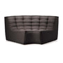 N701 Round Corner Seater Sofa - Dark Grey