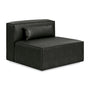 Mix Leatherette Sofa (Armless) - Licorice