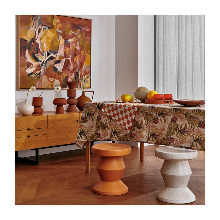 Pedestal Side Table (Terracotta)