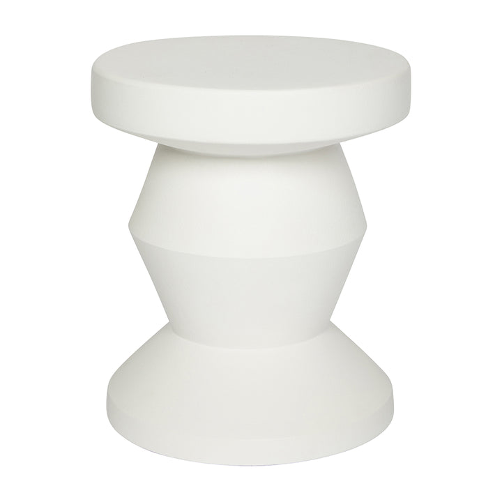 Pedestal Side Table  (White)