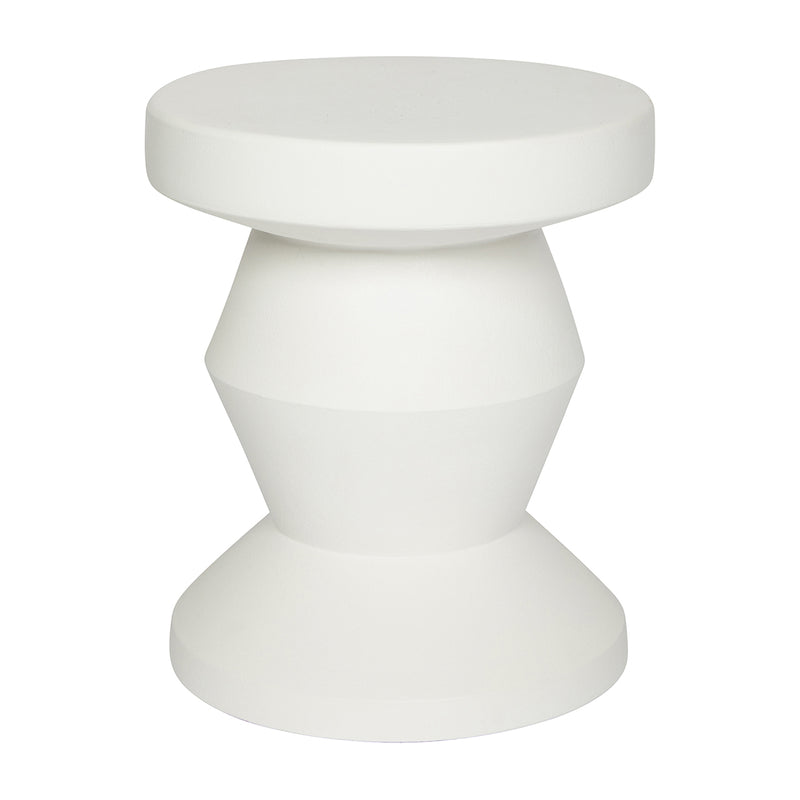 Pedestal Side Table  (White)