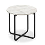 Clarina Round Marble Side Table - Black