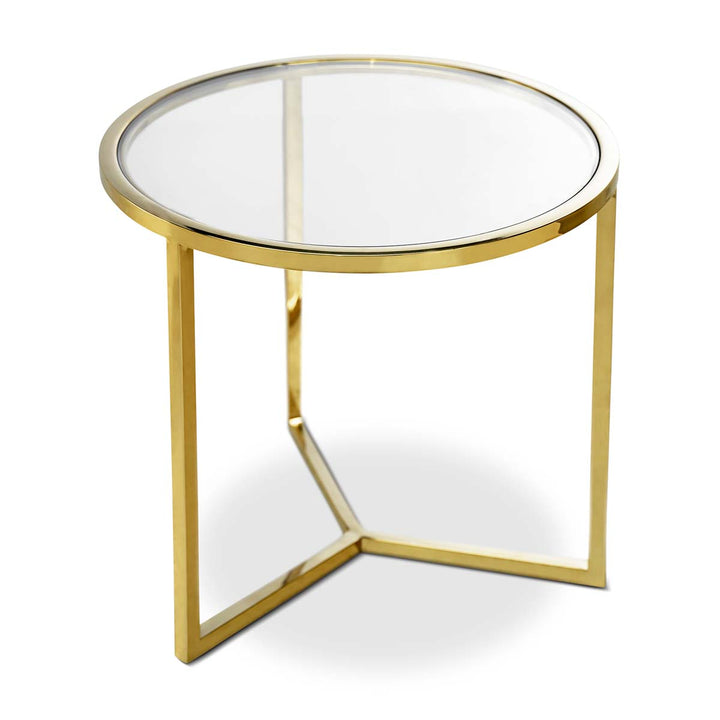 Luxe Round Glass Side Table