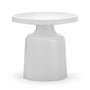 Palemo Round Pedestal Tray Side Table - Matte White