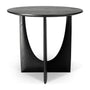 Geometric Side Table - Black Oak